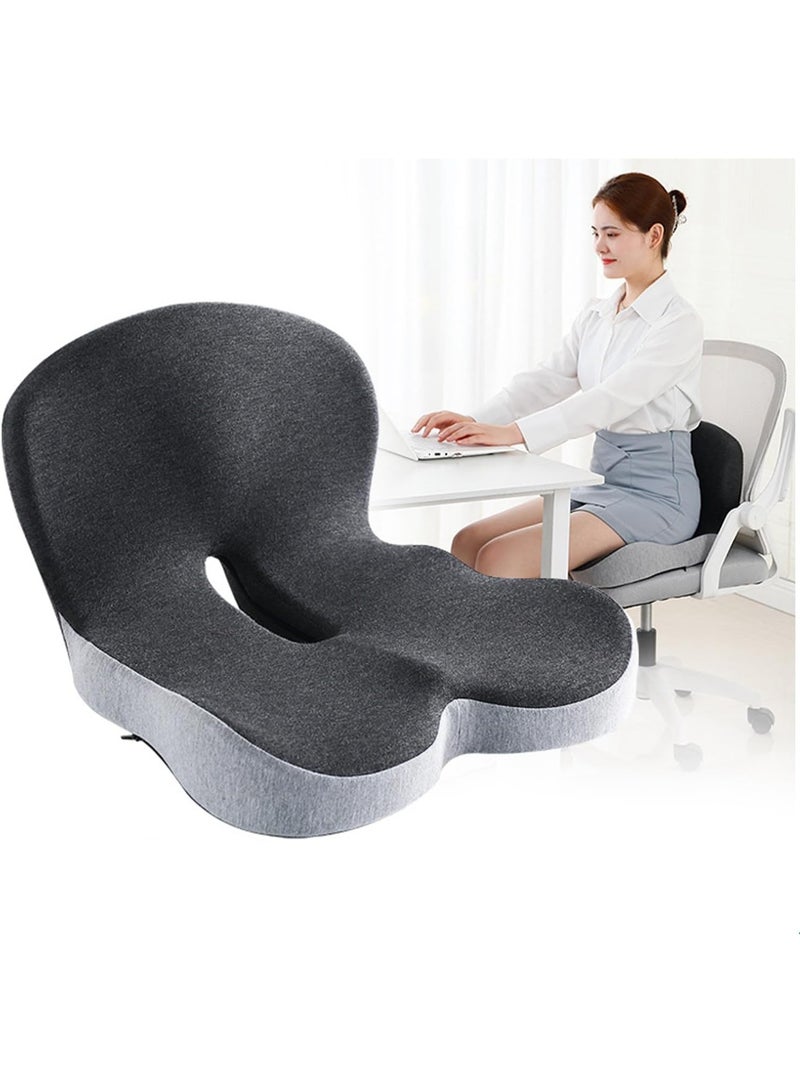 TYCOM Seat Cushion for Office Lumbar Support Pillow Chair Memory Foam Coccyx Seat Cushion for Sciatica Back Support Pillow Chair Pads Reduce Tailbone Pressure. - Image 1